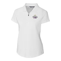 Women's Cutter & Buck White LSU Tigers College Football Playoff 2019 National Champions Forge Polo