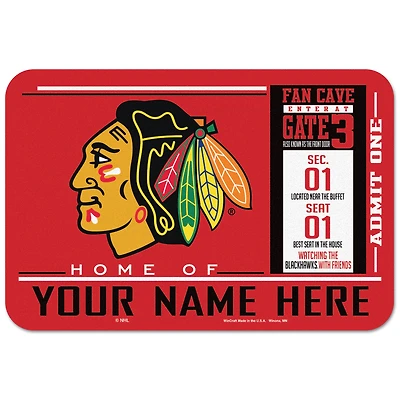 WinCraft Chicago Blackhawks 20'' x 30'' Personalized Floor Mat