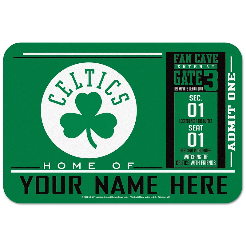 WinCraft Boston Celtics 20'' x 30'' Personalized Floor Mat