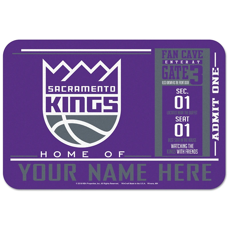 WinCraft Sacramento Kings 20'' x 30'' Personalized Floor Mat