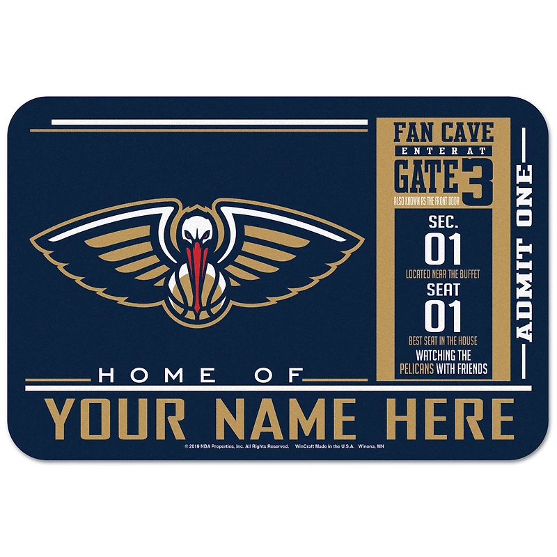 WinCraft New Orleans Pelicans 20'' x 30'' Personalized Floor Mat