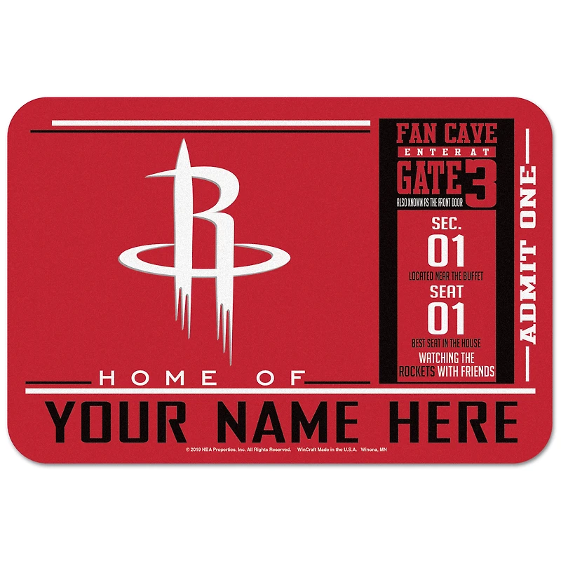 WinCraft Houston Rockets 20'' x 30'' Personalized Floor Mat