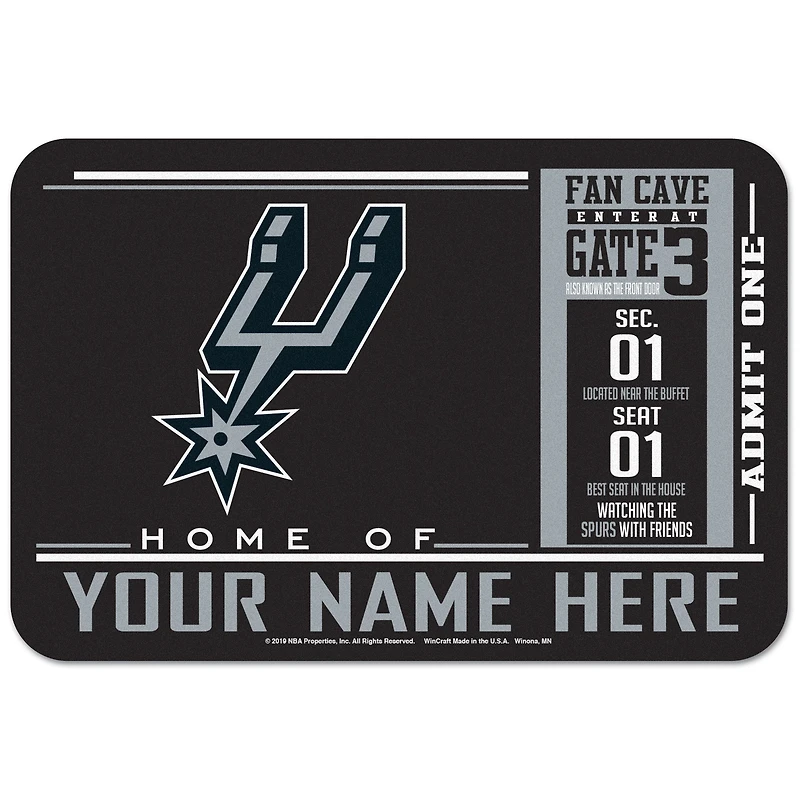 WinCraft San Antonio Spurs 20'' x 30'' Personalized Floor Mat