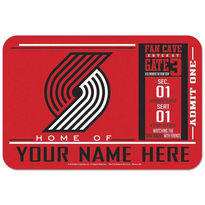 WinCraft Portland Trail Blazers 20'' x 30'' Personalized Floor Mat