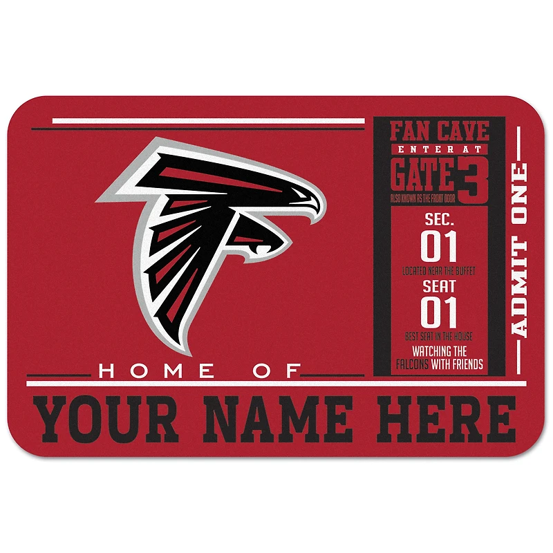 WinCraft Atlanta Falcons 20'' x 30'' Personalized Floor Mat