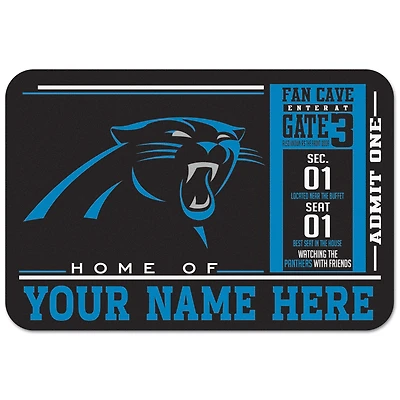 WinCraft Carolina Panthers 20'' x 30'' Personalized Floor Mat