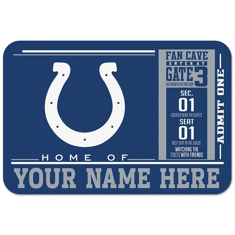 WinCraft Indianapolis Colts 20'' x 30'' Personalized Floor Mat