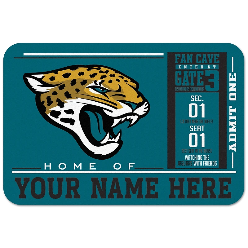 WinCraft Jacksonville Jaguars 20'' x 30'' Personalized Floor Mat