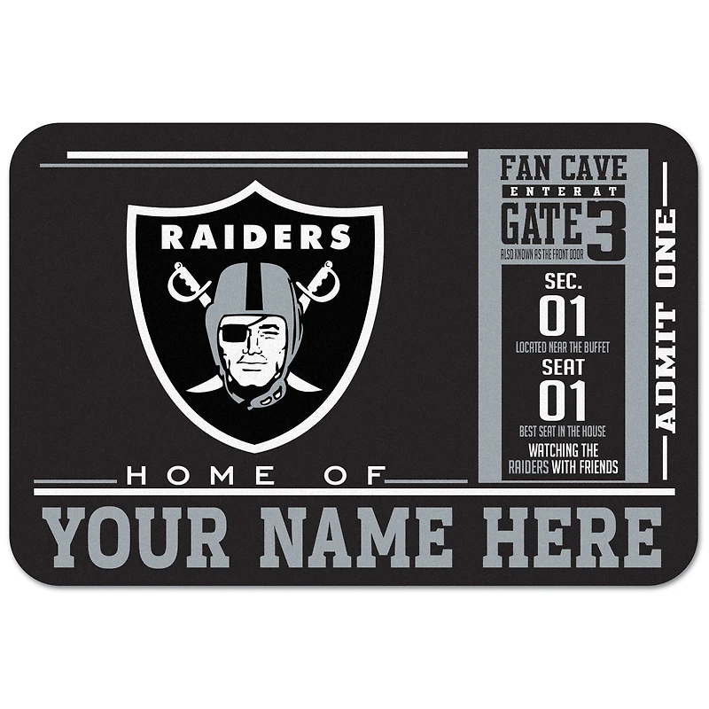 WinCraft Las Vegas Raiders 20'' x 30'' Personalized Floor Mat