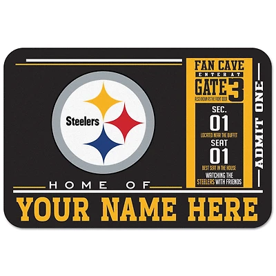 WinCraft Pittsburgh Steelers 20'' x 30'' Personalized Floor Mat
