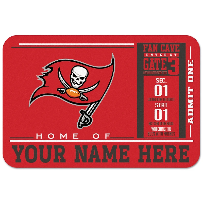 WinCraft Tampa Bay Buccaneers 20'' x 30'' Personalized Floor Mat