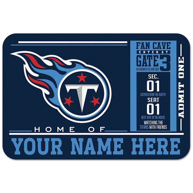 WinCraft Tennessee Titans 20'' x 30'' Personalized Floor Mat