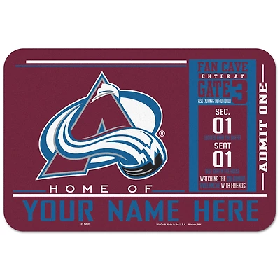 WinCraft Colorado Avalanche 20'' x 30'' Personalized Floor Mat