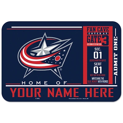 WinCraft Columbus Blue Jackets 20'' x 30'' Personalized Floor Mat