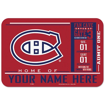 WinCraft Montreal Canadiens 20'' x 30'' Personalized Floor Mat