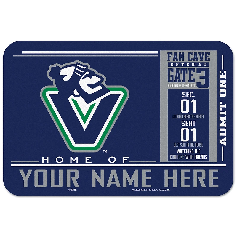 WinCraft Vancouver Canucks 20'' x 30'' Personalized Floor Mat