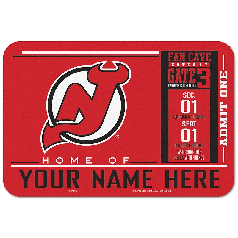 WinCraft New Jersey Devils 20'' x 30'' Personalized Floor Mat