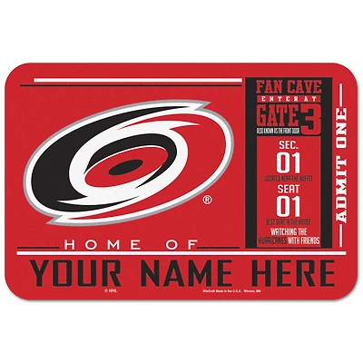 WinCraft Carolina Hurricanes 20'' x 30'' Personalized Floor Mat