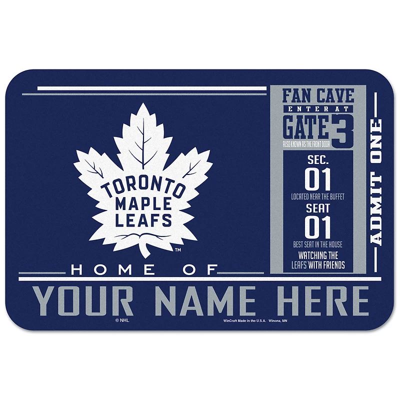 WinCraft Toronto Maple Leafs 20'' x 30'' Personalized Floor Mat