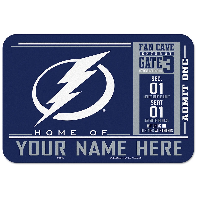 WinCraft Tampa Bay Lightning 20'' x 30'' Personalized Floor Mat