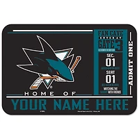 WinCraft San Jose Sharks 20'' x 30'' Personalized Floor Mat