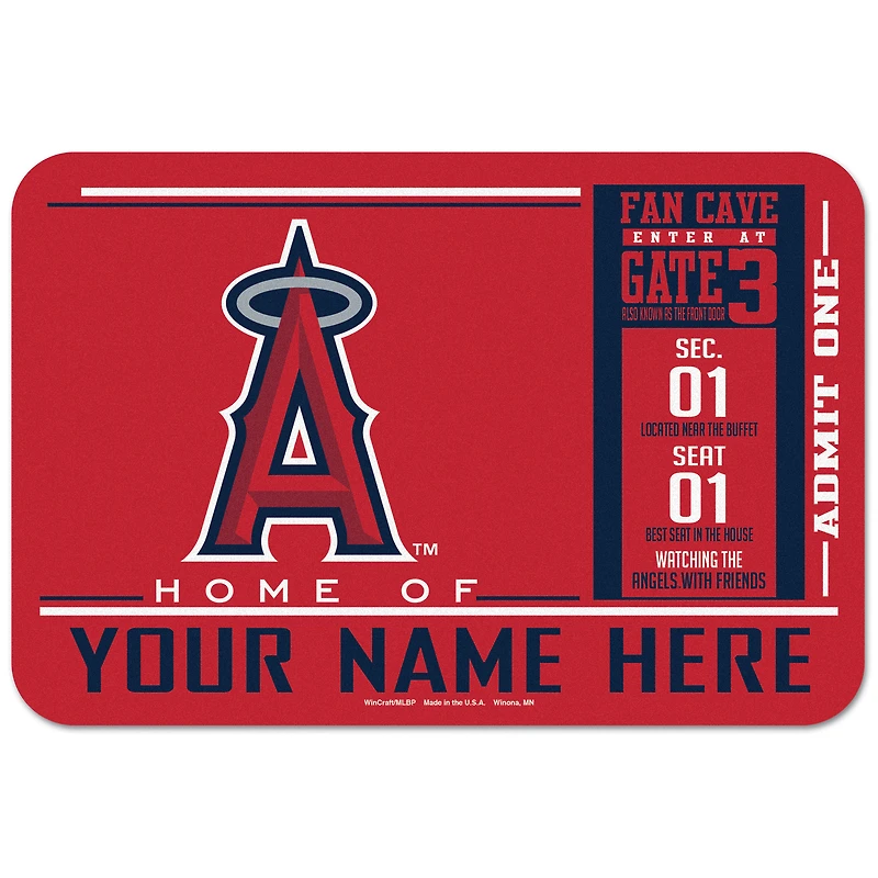 WinCraft Los Angeles Angels 20'' x 30'' Personalized Floor Mat