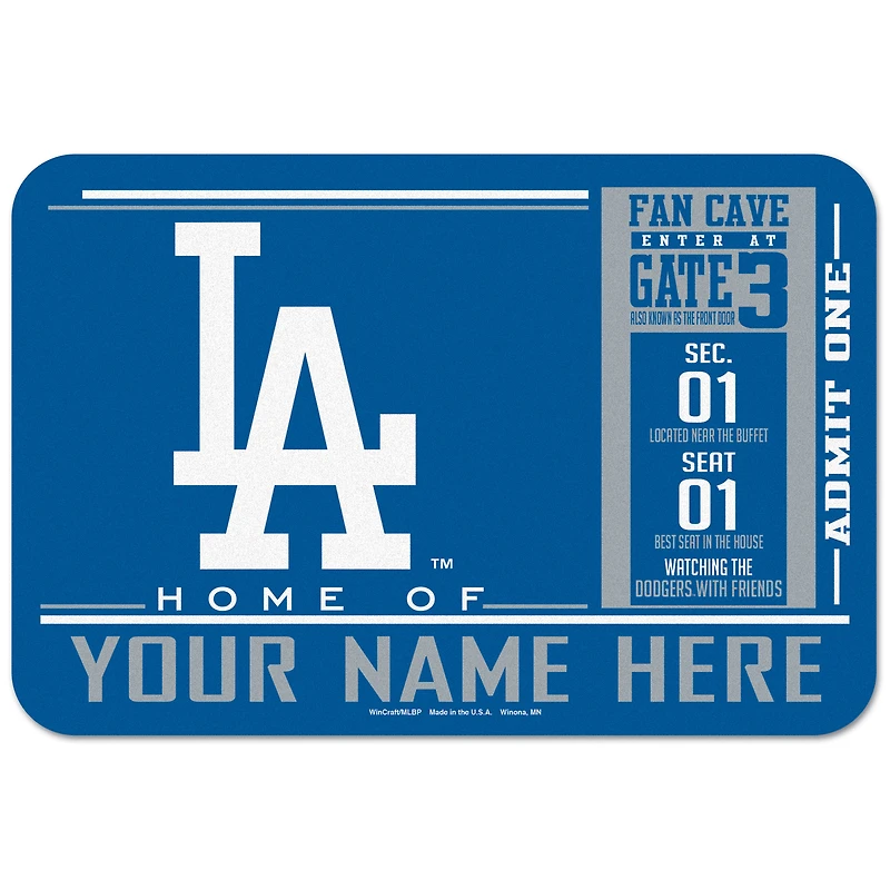 WinCraft Los Angeles Dodgers 20'' x 30'' Personalized Floor Mat