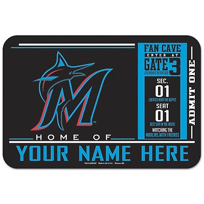 WinCraft Miami Marlins 20'' x 30'' Personalized Floor Mat