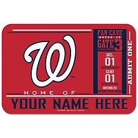 WinCraft Washington Nationals 20'' x 30'' Personalized Floor Mat