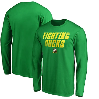 Men's Kelly Green Oregon Ducks Hometown Collection Fighting Ducks Long Sleeve T-Shirt