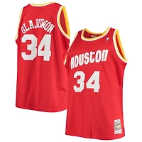 Men's Mitchell & Ness Hakeem Olajuwon Red Houston Rockets 1993/94 Big & Tall Hardwood Classics Swingman Jersey