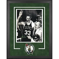 Larry Bird Boston Celtics Framed Autographed 16" x 20" Cigar Celebration Photograph