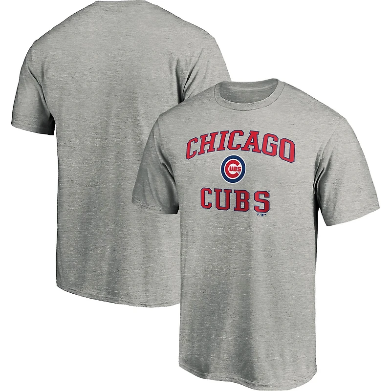 Men's Fanatics Heather Gray Chicago Cubs Heart & Soul T-Shirt