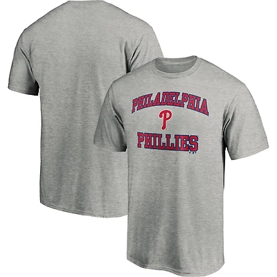 Men's Fanatics Heather Gray Philadelphia Phillies Heart & Soul T-Shirt