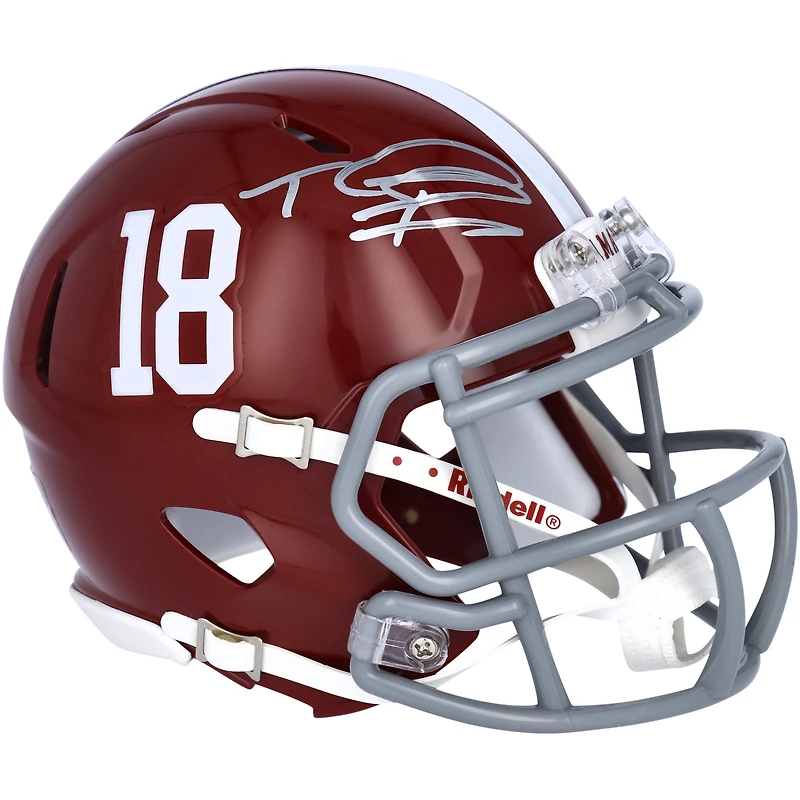 Tua Tagovailoa Alabama Crimson Tide Autographed Riddell Speed Mini Helmet