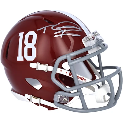 Tua Tagovailoa Alabama Crimson Tide Autographed Riddell Speed Mini Helmet