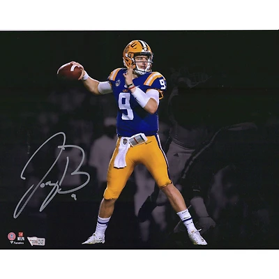 Joe Burrow LSU Tigers Autographed 11" x 14" Passing Spotlight Photograph