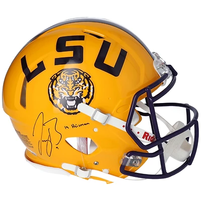 Joe Burrow LSU Tigers Autographed Riddell Speed Authentic Helmet with "19 Heisman" Inscription