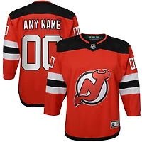 Youth Red New Jersey Devils Home Premier Custom Jersey