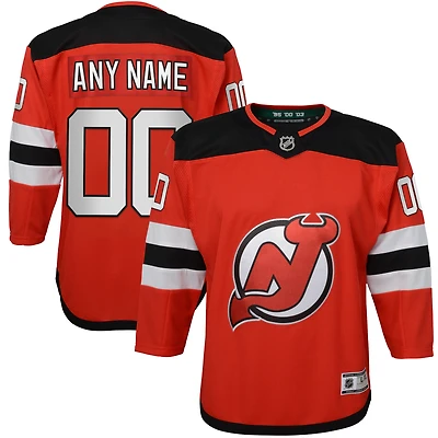 Youth Red New Jersey Devils Home Premier Custom Jersey