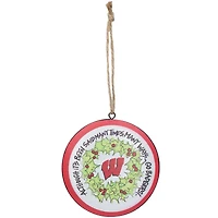 Wisconsin Badgers Metal Ornament