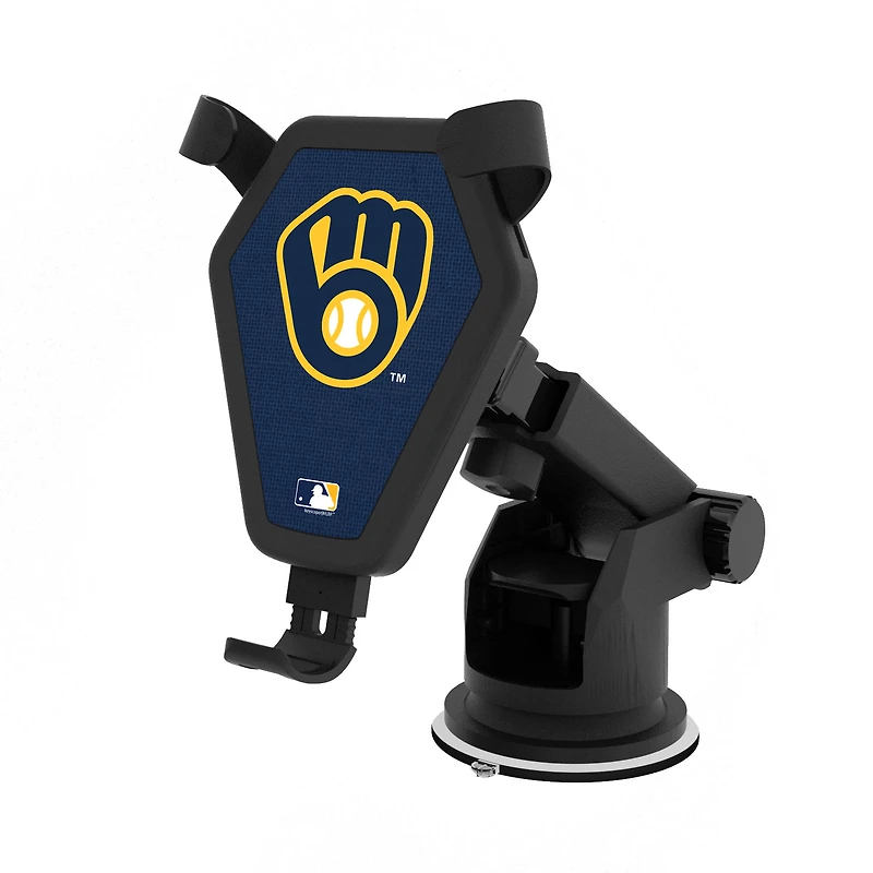 Milwaukee Brewers Solid Design Wireless Car Charger