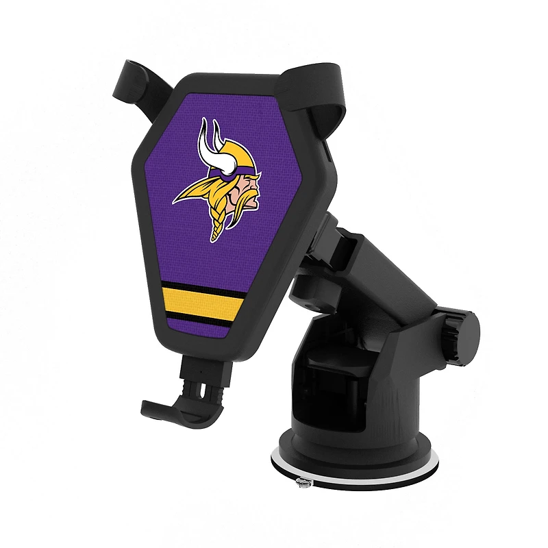 Minnesota Vikings Stripe Design Wireless Car Charger