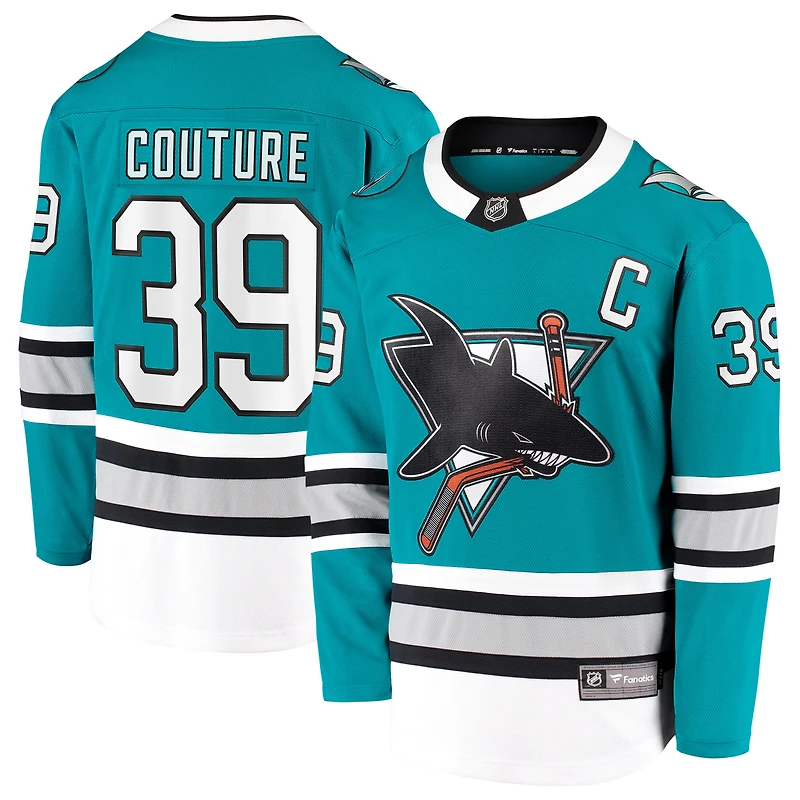 Men's Fanatics Logan Couture Teal San Jose Sharks  Breakaway Jersey