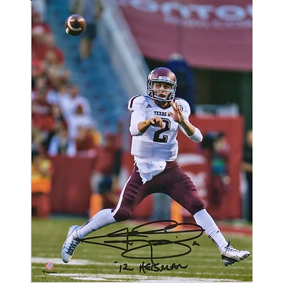 Johnny Manziel Texas A&M Aggies Autographed 8" x 10" Fading Throw Photograph with "12 Heisman" Inscription