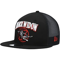 Men's Black New Era Black Widow Retro Meshback 9FIFTY Snapback Hat