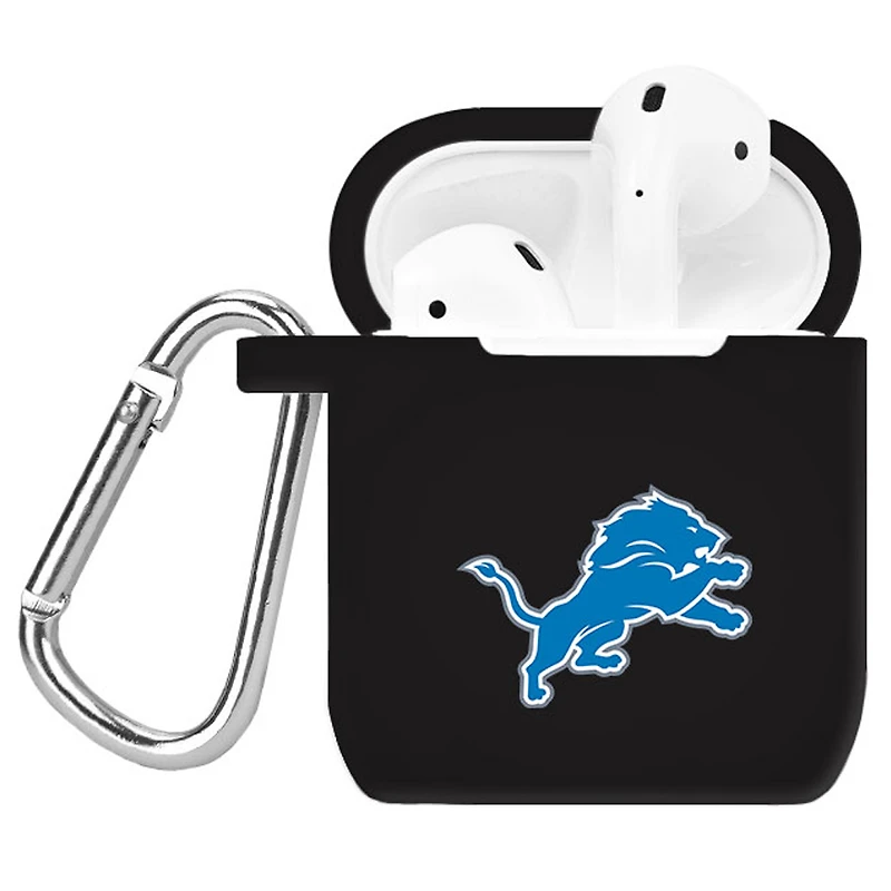 Black Detroit Lions AirPods Case Cover