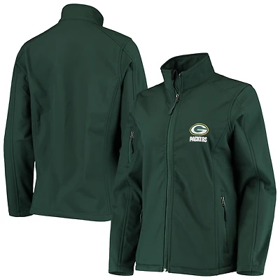 Women's Green Green Bay Packers Full-Zip Sonoma Softshell Jacket