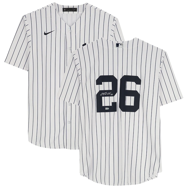 DJ LeMahieu New York Yankees Autographed Nike White Replica Jersey