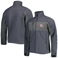Men's Dunbrooke Graphite New York Giants Circle Zephyr Softshell Full-Zip Jacket
